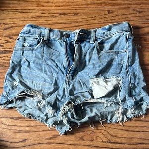 Abercrombie and fitch high rise jean shorts size 2